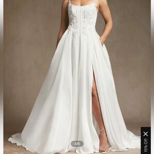 Only worn once Azazie wedding dress